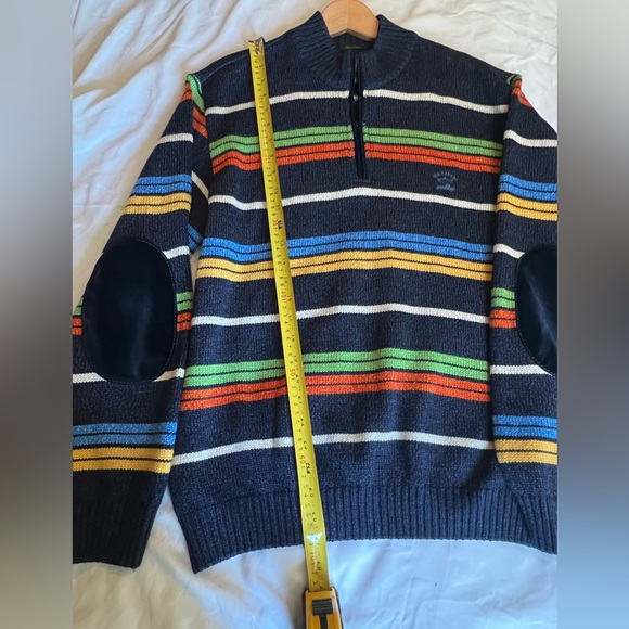 Paul & Shark Navy Striped Zip-Up Sweater - Picture 5 of 10